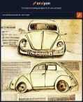 VW Beetle Leonardo da Vinci style